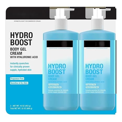 **Neutrogena Hydro Boost Body Gel Cream with Hyaluronic Acid, Fragrance-Free, 16