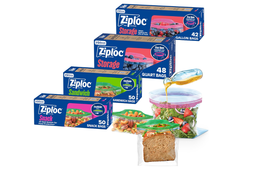 Ziploc Storage Bags Variety Pack 190 Count – Food & Sandwich Bags