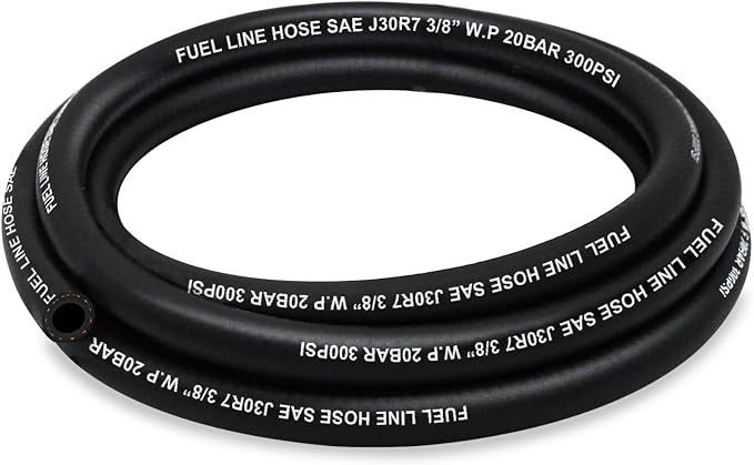 Fuel Line Hose, 3/8 Inch ID, 10FT Fuel Line, 300PSI Fuel Hose